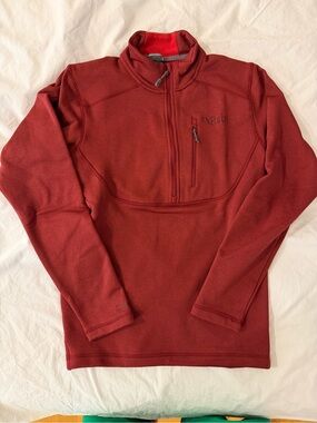 Rab Men's Red Half-Zip Fleece Pullover